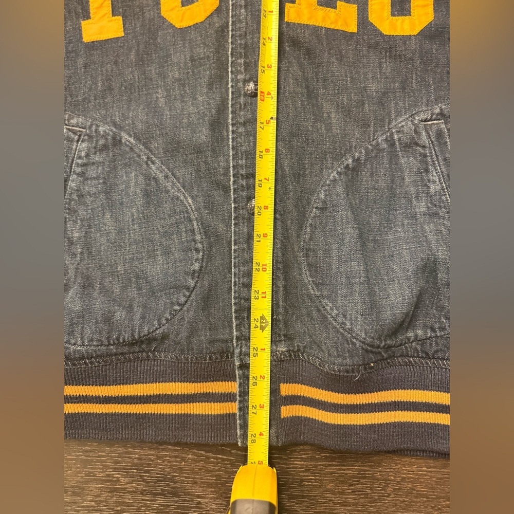Polo Ralph Lauren Men's Denim Varsity Baseball Jacket - Picture 4 of 5
